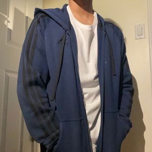 NWOT Adidas Zip-up Hooded Sweatshirt - Navy Blue